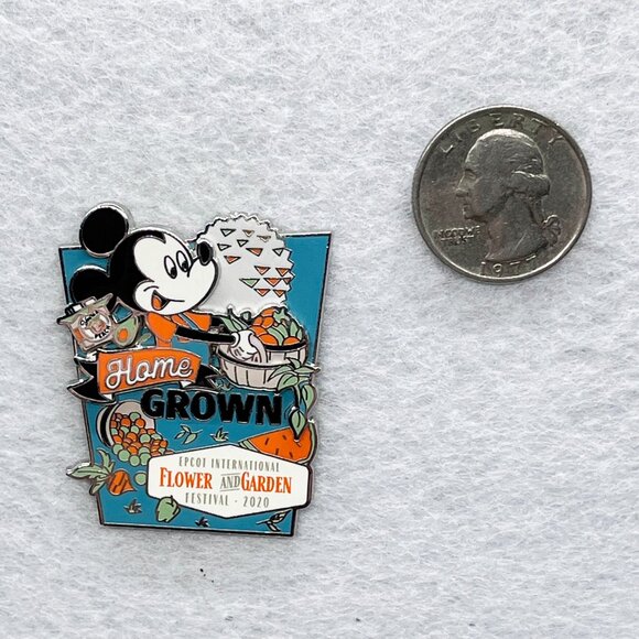 🔮 5/$25 Disney Epcot Flower and Garden Festival Mickey Mouse Home Grown Pin - Picture 2 of 3